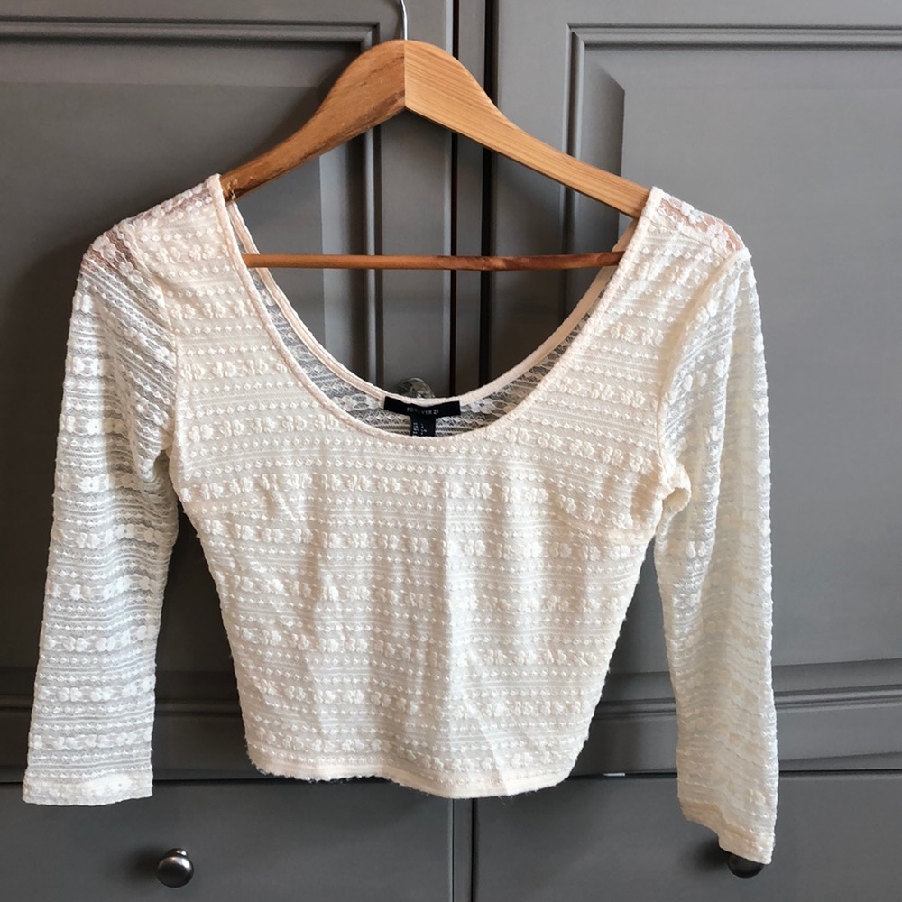 Forever 21 long sleeve crop top